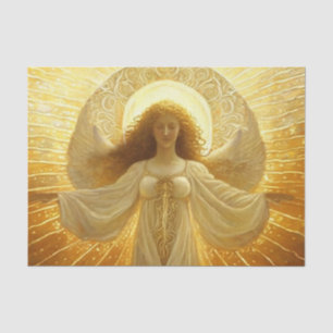 Goldener Engel Erwachen des Wissens Seidenpapier
