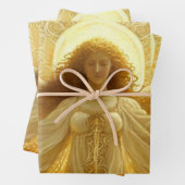 Goldener Engel Erwachen von Wissen Geschenkpapier Set (Beispiel)