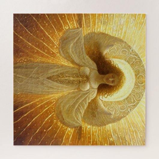 Goldener Engel Erwachen von Wissen Puzzle (Horizontal)