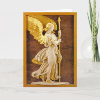 Goldener Engel Feiertagskarte