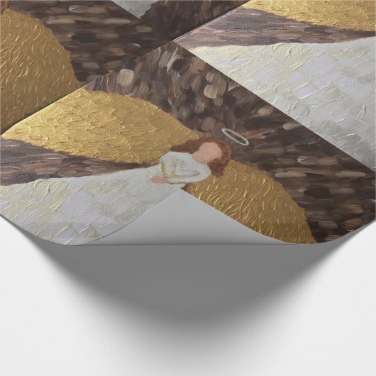 Goldener Engel Geschenkpapier (Ecke)