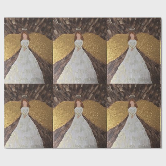 Goldener Engel Geschenkpapier (Flach)