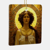 Goldener Engel Glasenger Messenger Keramikornament (Rechts)