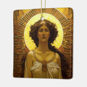 Goldener Engel Glasenger Messenger Keramikornament (Links)