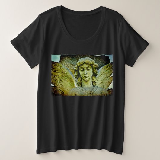 Goldener Engel Große Größe T-Shirt (Design vorne)