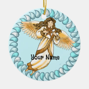 Goldener Engel  Keramik Ornament