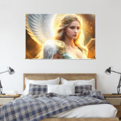 Goldener Engel Leinwanddruck (Insitu (Schlafzimmer))