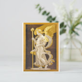 Goldener Engel Postkarte (Stehend Vorderseite)