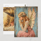 Goldener Engel Postkarte (Vorne/Hinten)