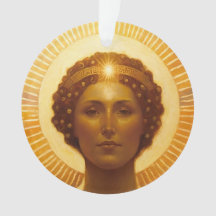Goldener Engel strahlt am Mittag