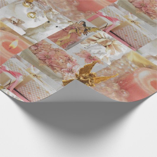 Goldener Engel und Dekorationspapier Geschenkpapier (Ecke)