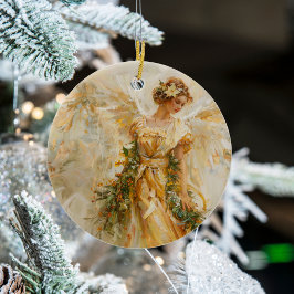 Goldener Engel Weihnachten der Liebe Keramik Ornament