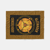 Goldener Ernte-Kreis Z Paranormal UFO-Aussenseiter Fleecedecke (Vorderseite (Horizontal))