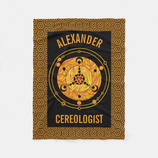 Goldener Ernte-Kreis Z Paranormal UFO-Aussenseiter Fleecedecke (Vorderseite)