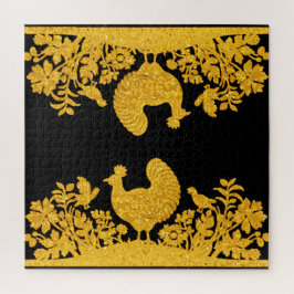 Goldener Erntedank Türkei Floral Jigsaw Puzzle