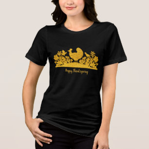 Goldener Erntedank Türkei Floral Women's T - Shirt