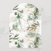 Goldener Eukalyptus-Wreath-Grüner Moss-Sage-Arch Einladung (Rückseite)