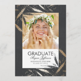 Goldener Fall| Abschluss Foto Einladung