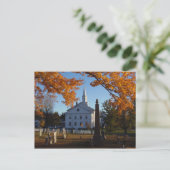 Goldener Fall Aussicht auf die Kirche vom Friedhof Postkarte (Stehend Vorderseite)