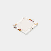 Goldener Fall mit Rahmen Post-it Klebezettel (angewinkelt)