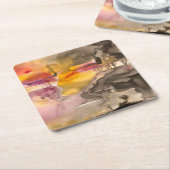 goldener Fall Rechteckiger Pappuntersetzer (angewinkelt)