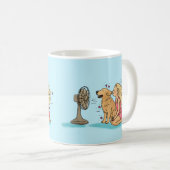 Goldener Fan Mädchen Kaffeetasse (VorderseiteRechts)