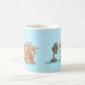 Goldener Fan Mädchen Kaffeetasse (Mittel)