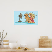 Goldener Fan Mädchen Poster (Küche)
