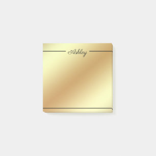 Goldener Farbverlauf-Hintergrund Post-it Klebezettel