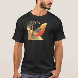 Goldener Fasan im Schnee Ito Jakuchu Vintag T-Shirt