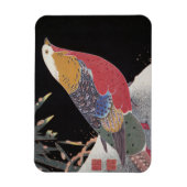Goldener Fasan im Schnee, Jakuchū Magnet (Vertikal)
