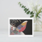 Goldener Fasan im Schnee, Jakuchū Postkarte (Stehend Vorderseite)