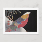 Goldener Fasan im Schnee, Jakuchū Postkarte (Vorderseite)