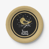 Goldener Feiertag Spaß Pappteller (Vorderseite)