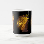 Goldener Feuerdrache Kaffeetasse (Mittel)