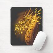 Goldener Feuerdrache Mousepad (Mit Mouse)