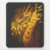 Goldener Feuerdrache Mousepad (Vorne)