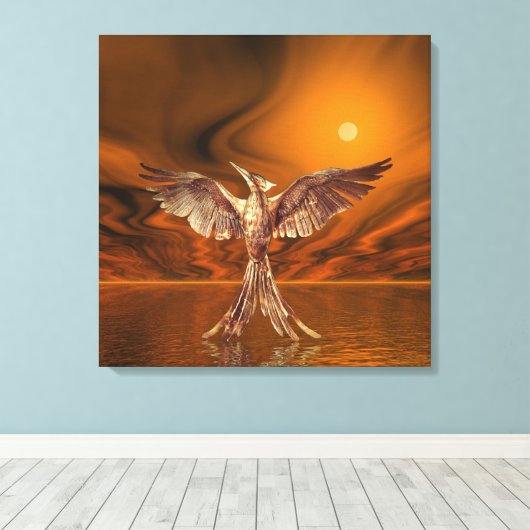 Goldener Feuervogel Leinwanddruck (Insitu (Holzboden))