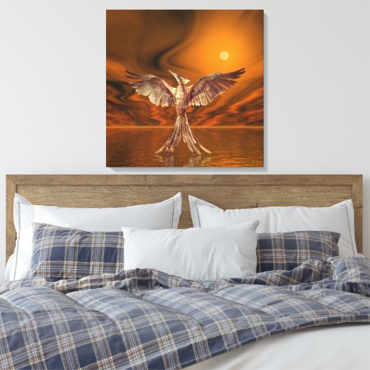 Goldener Feuervogel Leinwanddruck (Insitu (Schlafzimmer))