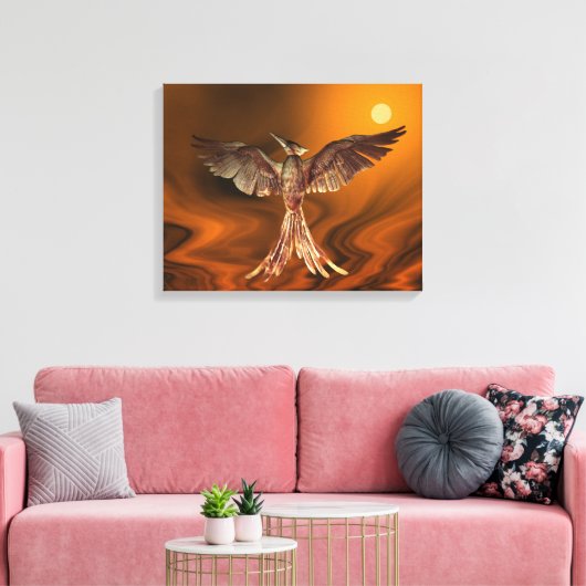 Goldener Feuervogel Leinwanddruck (Insitu (Wohnzimmer))