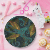 Goldener Fisch, Fischgerichte, Unterwasserkunst Sc Pappteller (Party)