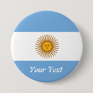 Goldener Flaggen-Abzeichen-Namen-Umbau Sun Button