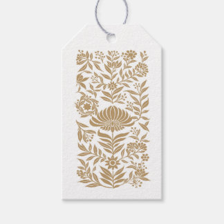 Goldener Flourish-Tag Geschenkanhänger