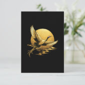 Goldener Flug Dankeskarte (Stehend Vorderseite)