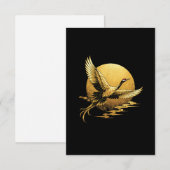 Goldener Flug Dankeskarte (Vorne/Hinten)