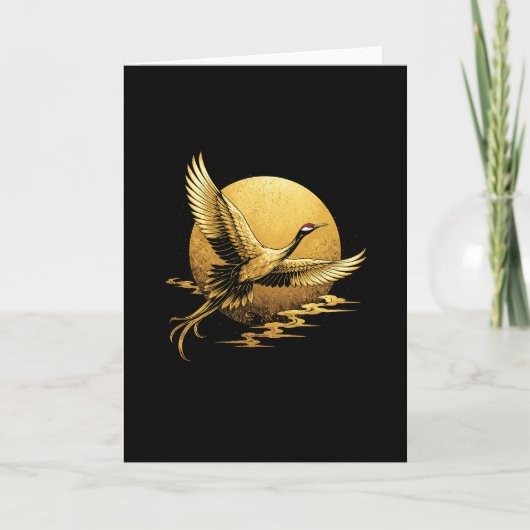Goldener Flug Feiertagskarte (Vorderseite)