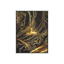 Goldener Fluss Abstrakte Leinwand Kunst, Dichtung