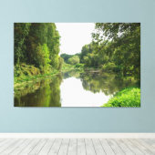 Goldener Fluss Calm Leinwanddruck (Insitu (Holzboden))