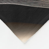 Goldener Fluss - Luxuriöses Schwarz und Gold Abstr Fleecedecke (Ecke)