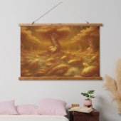 Goldener Fluss Wandteppich Mit Holzrahmen (Schlafzimmer)